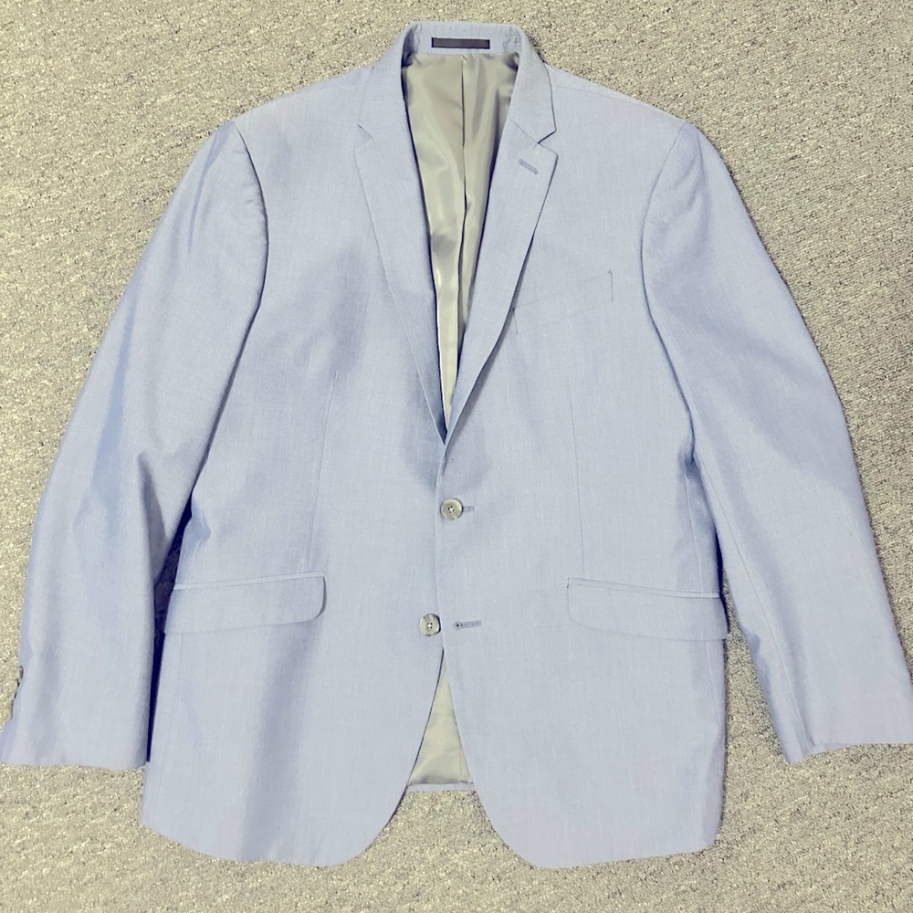 Kenneth Cole Reaction Light Blue Wedding Formal Full Suit and Pant